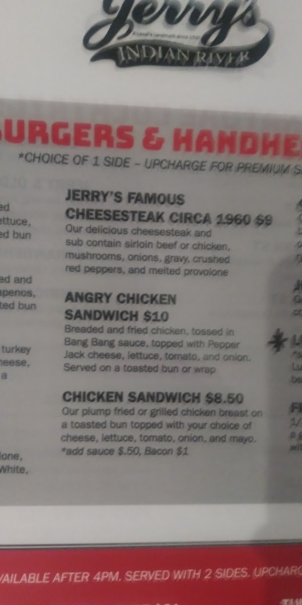 Jerry's Restaurant & Lounge Menu - Image 2